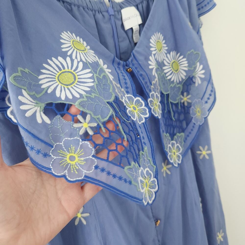 New Alice McCall  Honeycomb Daisy Maxi Dress Size 10 Blue Floral $525 - Picture 5 of 11